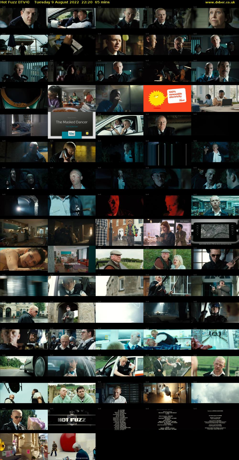 Hot Fuzz (ITV4) Tuesday 9 August 2022 22:20 - 23:25