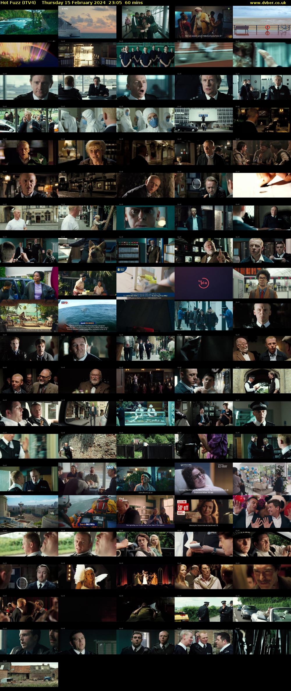 Hot Fuzz (ITV4) Thursday 15 February 2024 23:05 - 00:05