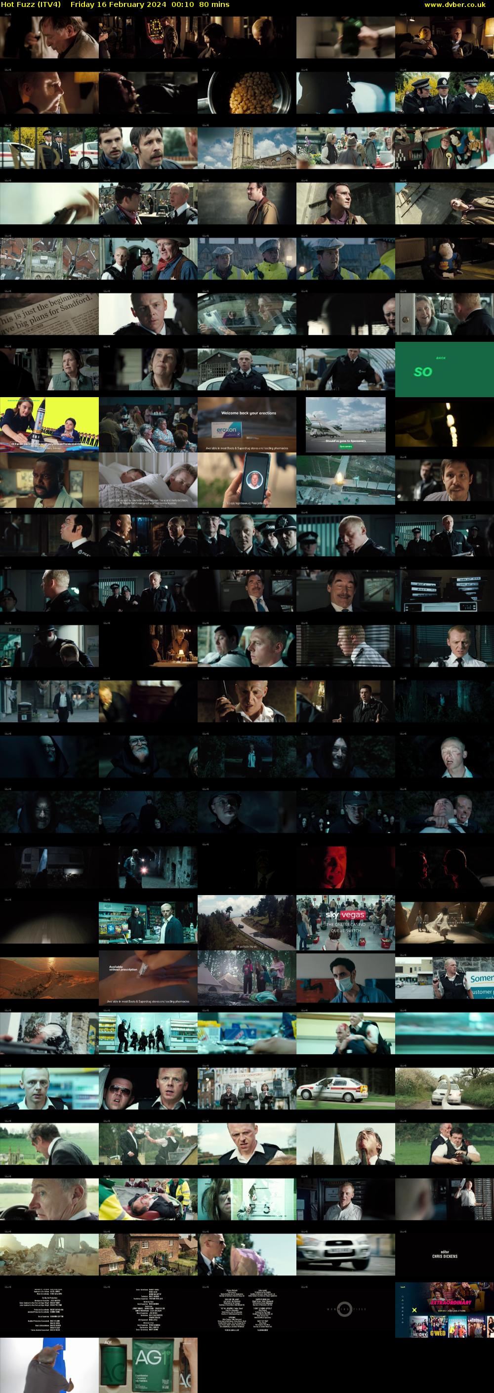 Hot Fuzz (ITV4) Friday 16 February 2024 00:10 - 01:30