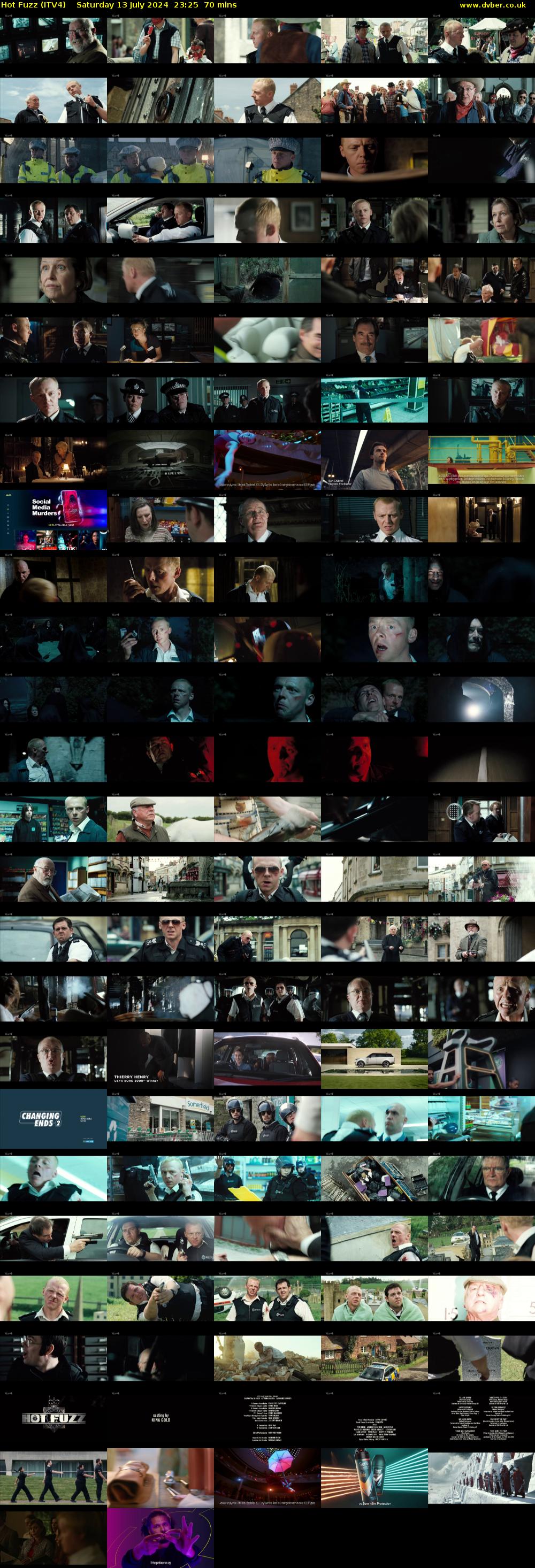 Hot Fuzz (ITV4) Saturday 13 July 2024 23:25 - 00:35