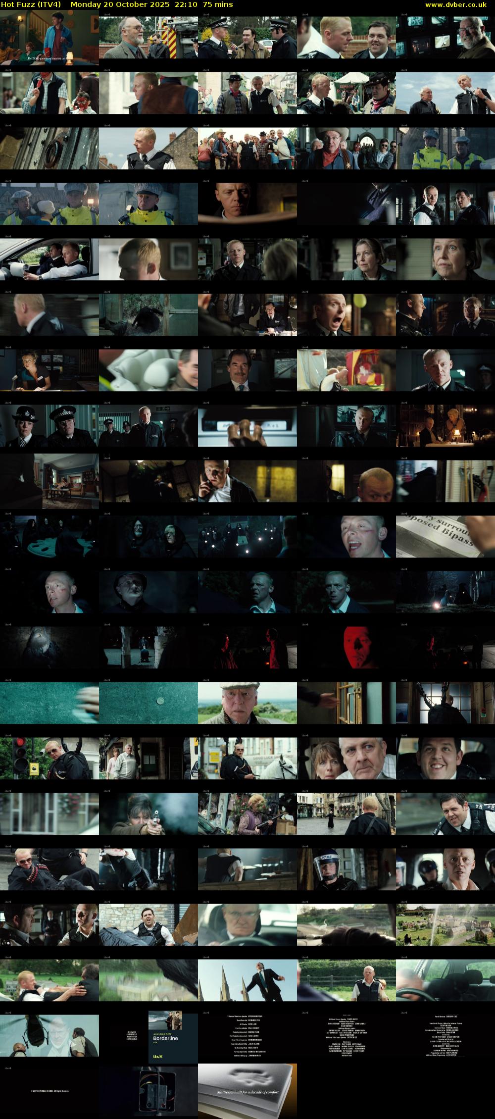 Hot Fuzz (ITV4) Monday 20 October 2025 22:10 - 23:25