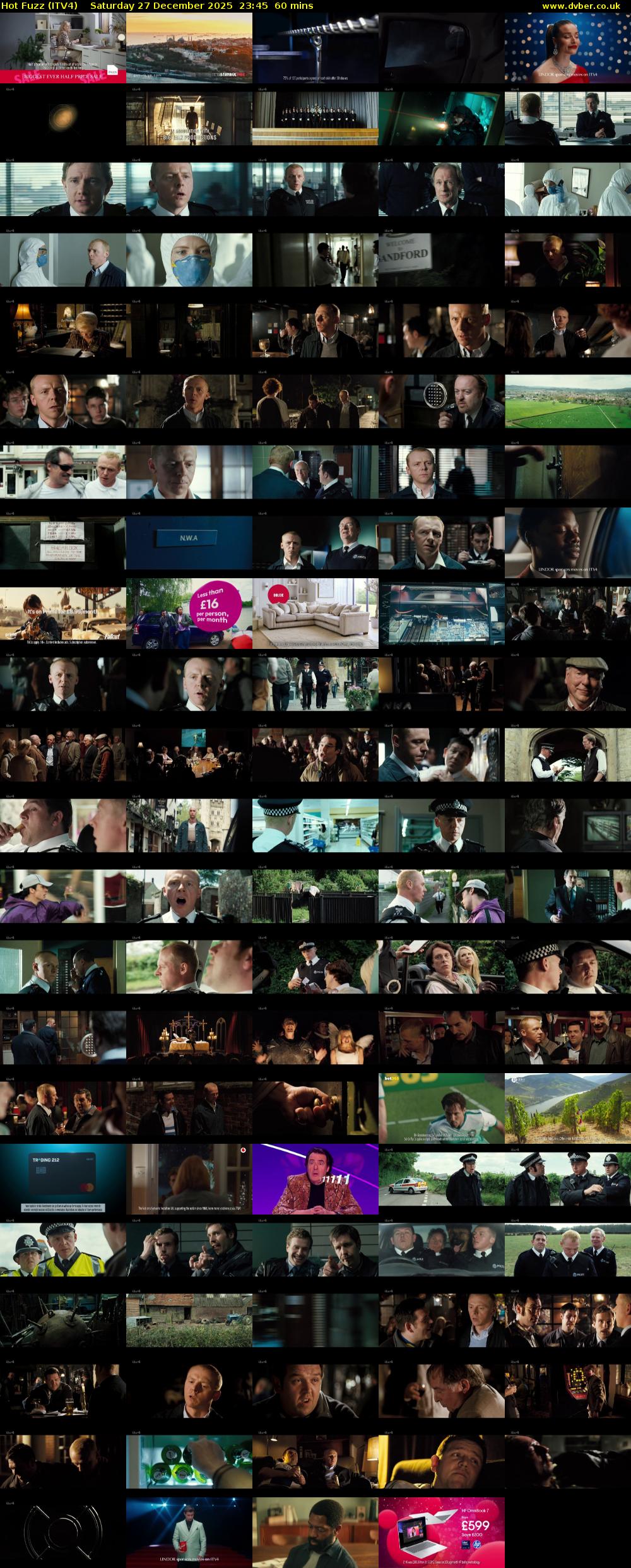 Hot Fuzz (ITV4) Saturday 27 December 2025 23:45 - 00:45