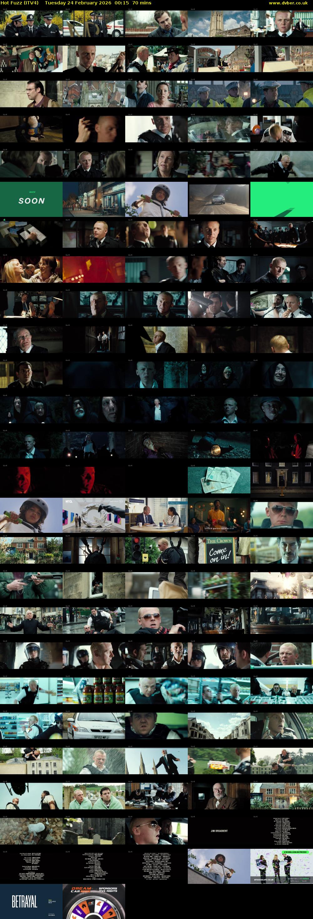 Hot Fuzz (ITV4) Tuesday 24 February 2026 00:15 - 01:25