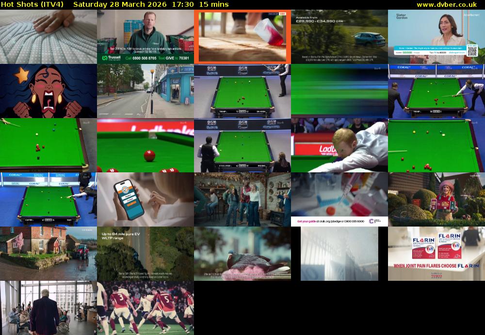 Hot Shots (ITV4) Saturday 28 March 2026 17:30 - 17:45