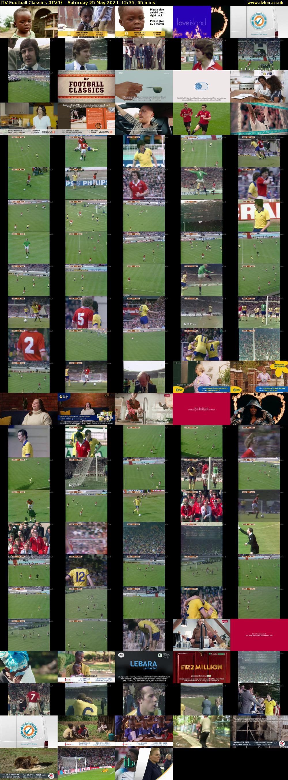 ITV Football Classics (ITV4) Saturday 25 May 2024 12:35 - 13:40