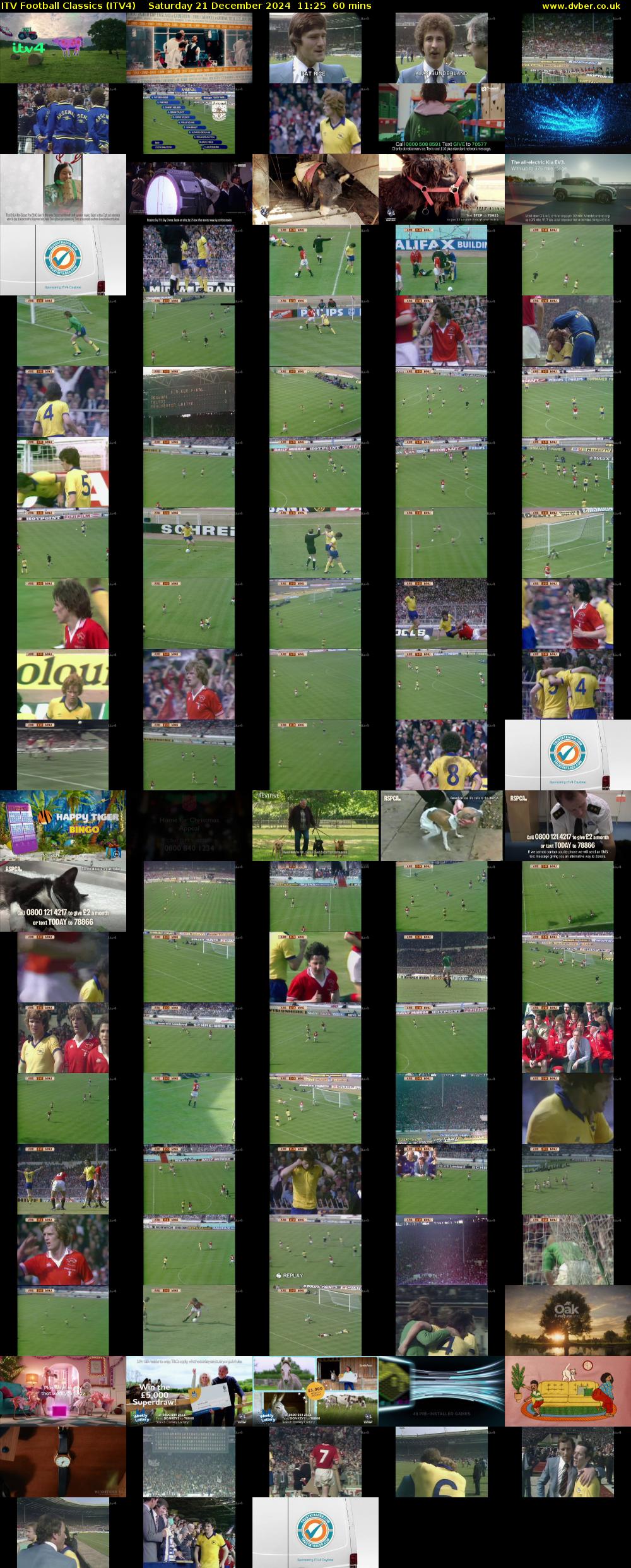 ITV Football Classics (ITV4) Saturday 21 December 2024 11:25 - 12:25