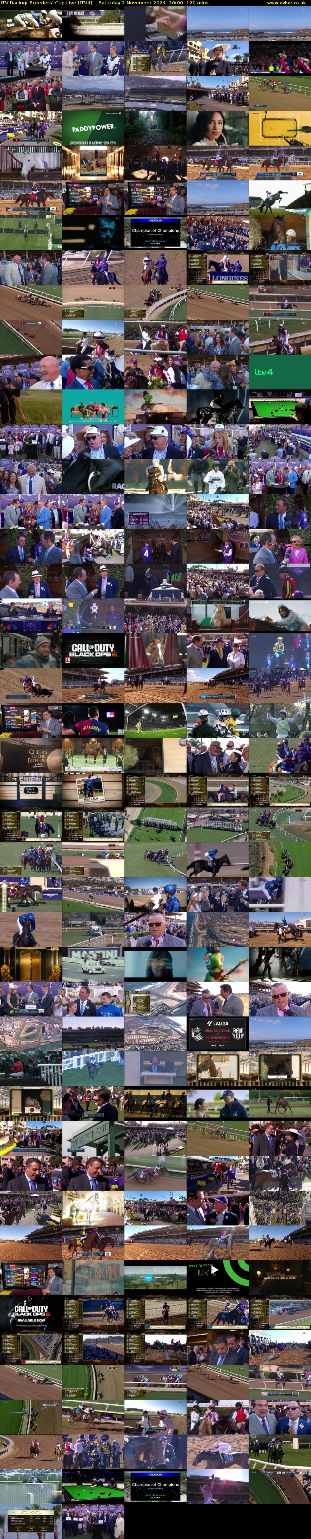 ITV Racing: Breeders' Cup Live (ITV4) Saturday 2 November 2024 20:00 - 22:00