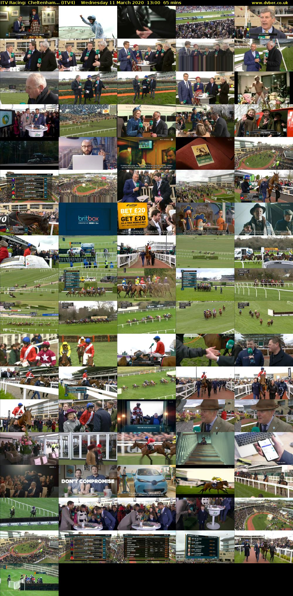ITV Racing: Cheltenham... (ITV4) Wednesday 11 March 2020 13:00 - 14:05
