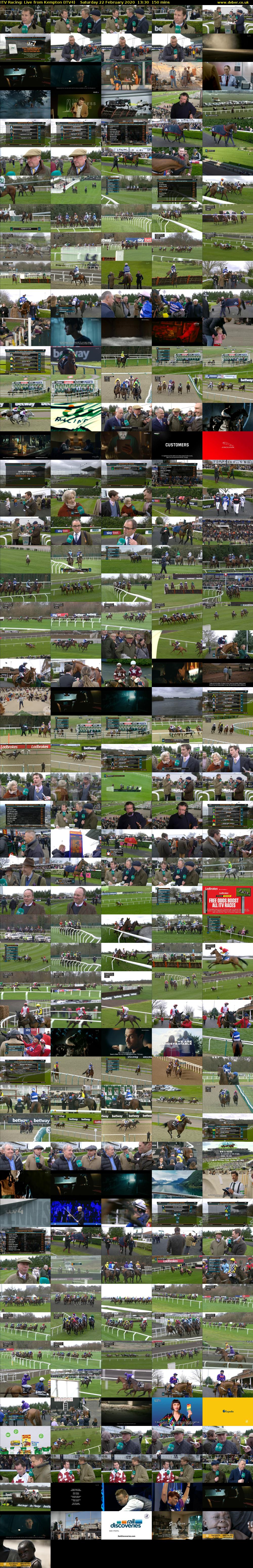 ITV Racing: Live from Kempton (ITV4) Saturday 22 February 2020 13:30 - 16:00