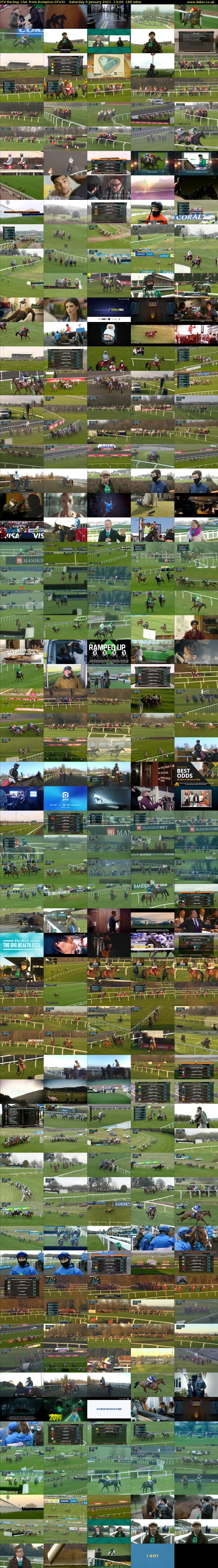 ITV Racing: Live from Kempton (ITV4) Saturday 9 January 2021 13:00 - 16:00