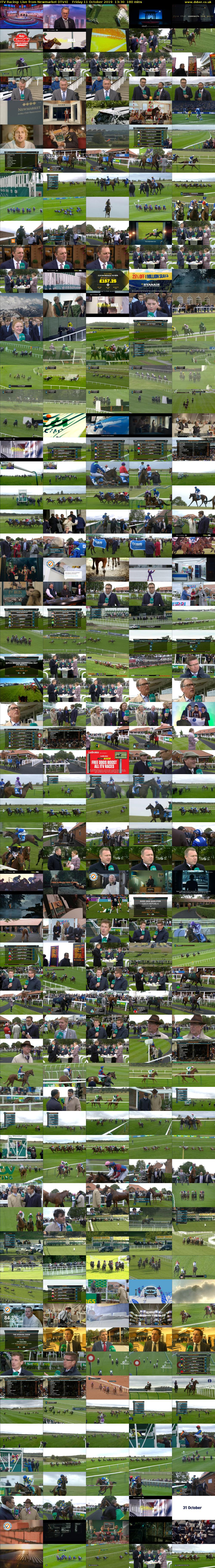 ITV Racing: Live from Newmarket (ITV4) Friday 11 October 2019 13:30 - 16:30