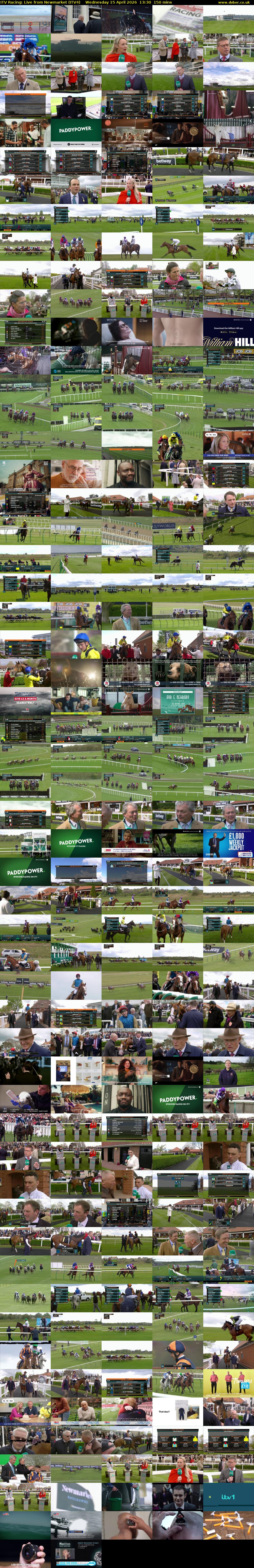 ITV Racing: Live from Newmarket (ITV4) Wednesday 15 April 2026 13:30 - 16:00