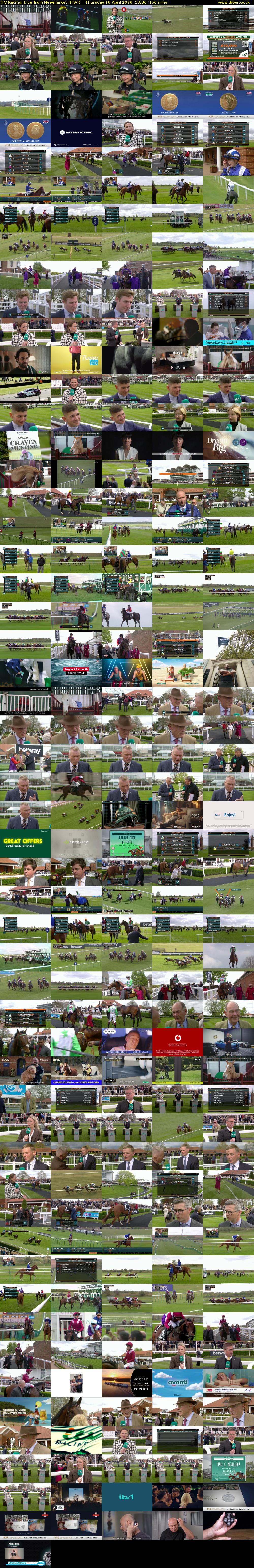 ITV Racing: Live from Newmarket (ITV4) Thursday 16 April 2026 13:30 - 16:00