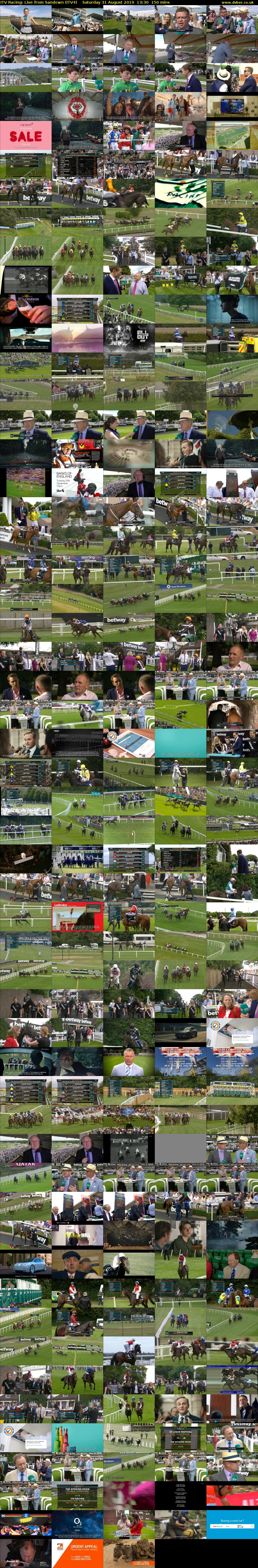 ITV Racing: Live from Sandown (ITV4) Saturday 31 August 2019 13:30 - 16:00