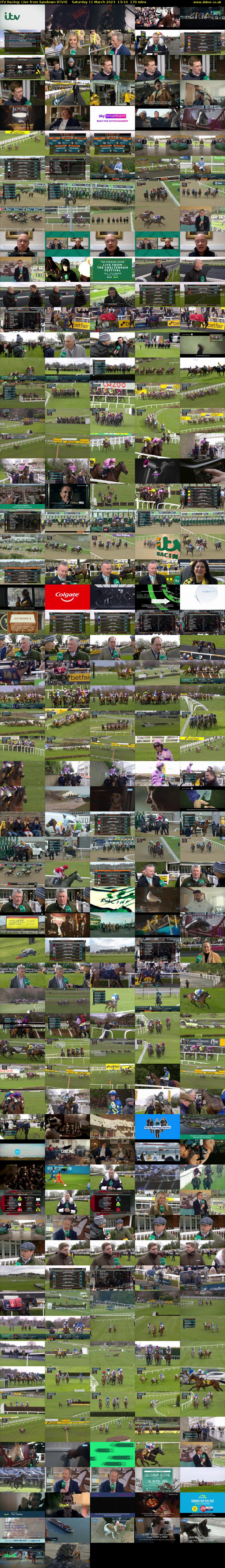 ITV Racing: Live from Sandown (ITV4) Saturday 11 March 2023 13:10 - 16:00