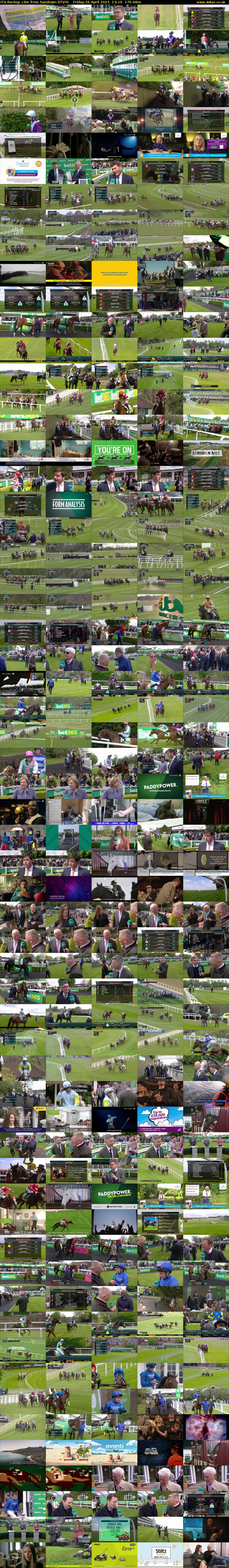 ITV Racing: Live from Sandown (ITV4) Friday 26 April 2024 13:10 - 16:00
