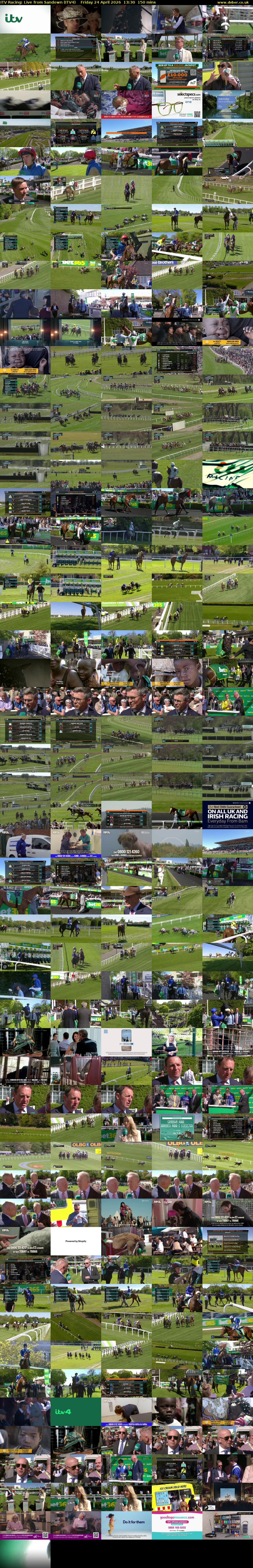 ITV Racing: Live from Sandown (ITV4) Friday 24 April 2026 13:30 - 16:00