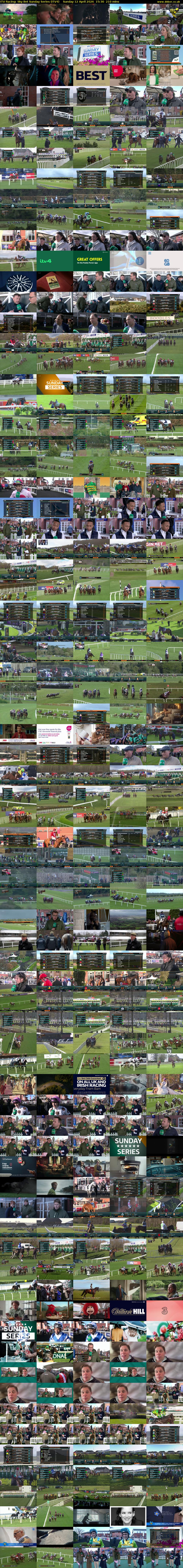 ITV Racing: Sky Bet Sunday Series (ITV4) Sunday 12 April 2026 15:30 - 19:00