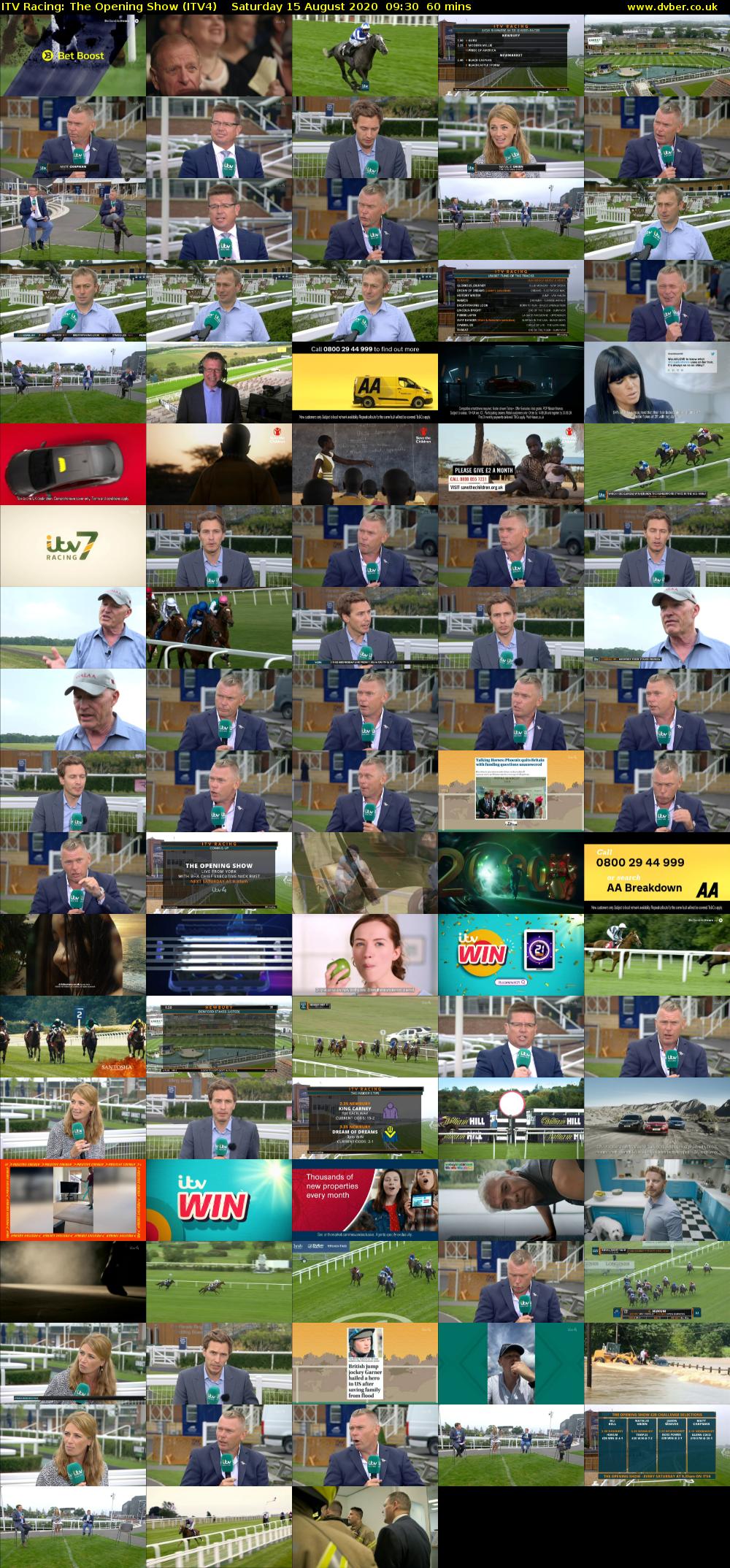 ITV Racing: The Opening Show (ITV4) Saturday 15 August 2020 09:30 - 10:30