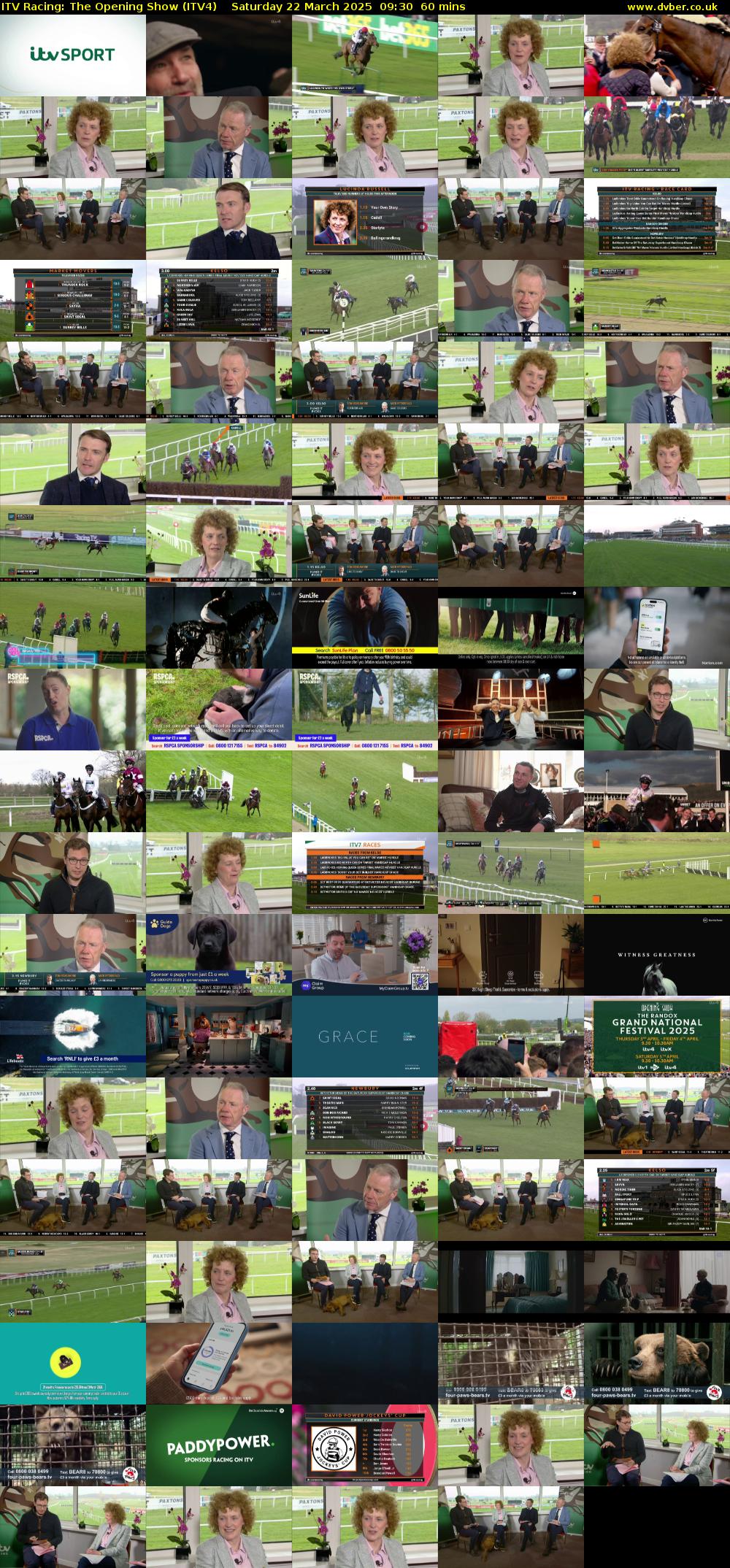 ITV Racing: The Opening Show (ITV4) Saturday 22 March 2025 09:30 - 10:30