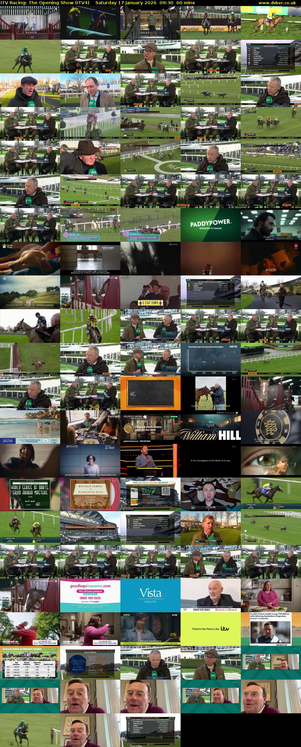 ITV Racing: The Opening Show (ITV4) Saturday 17 January 2026 09:30 - 10:30
