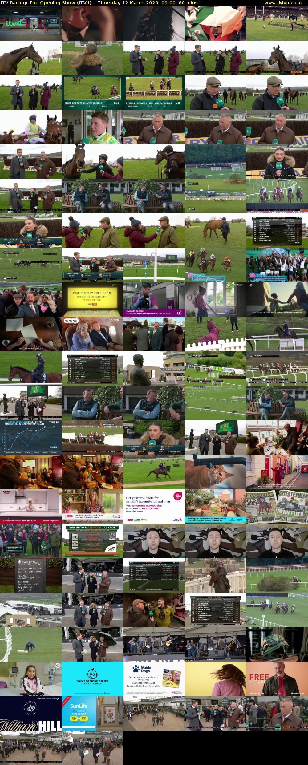 ITV Racing: The Opening Show (ITV4) Thursday 12 March 2026 09:00 - 10:00