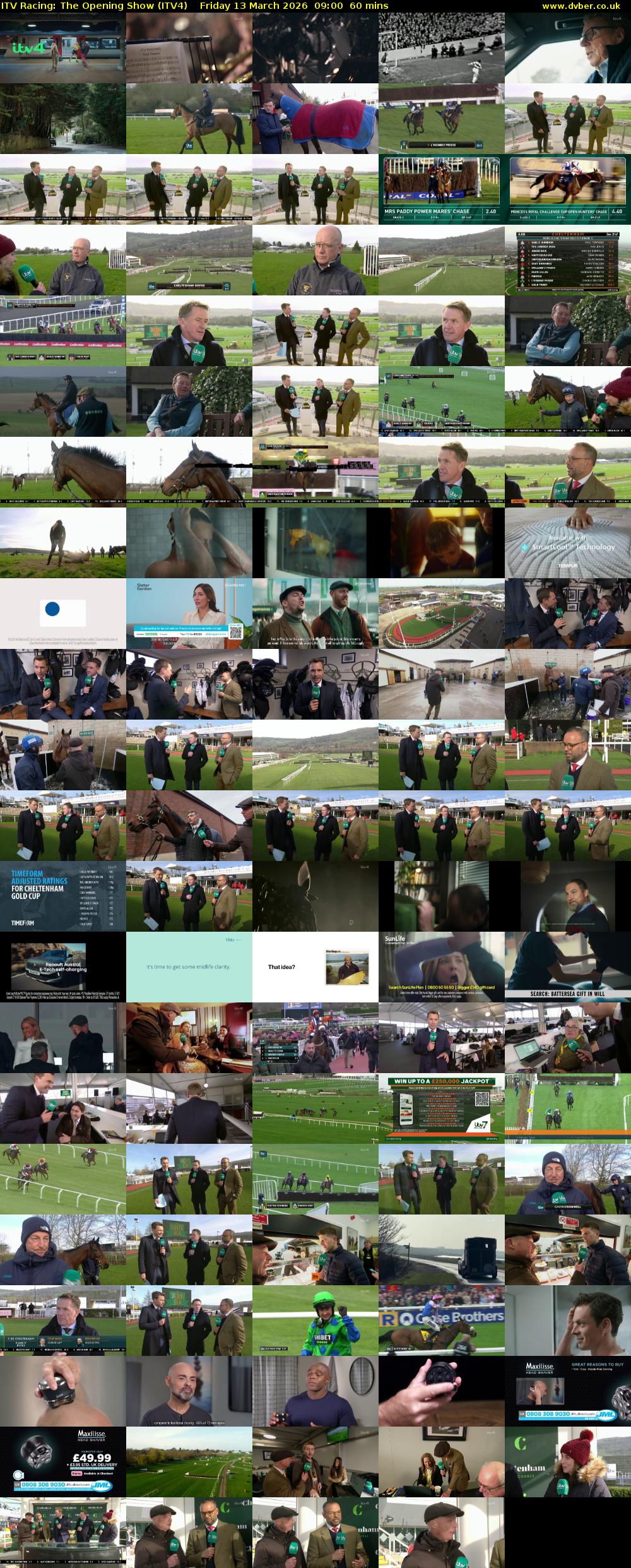ITV Racing: The Opening Show (ITV4) Friday 13 March 2026 09:00 - 10:00