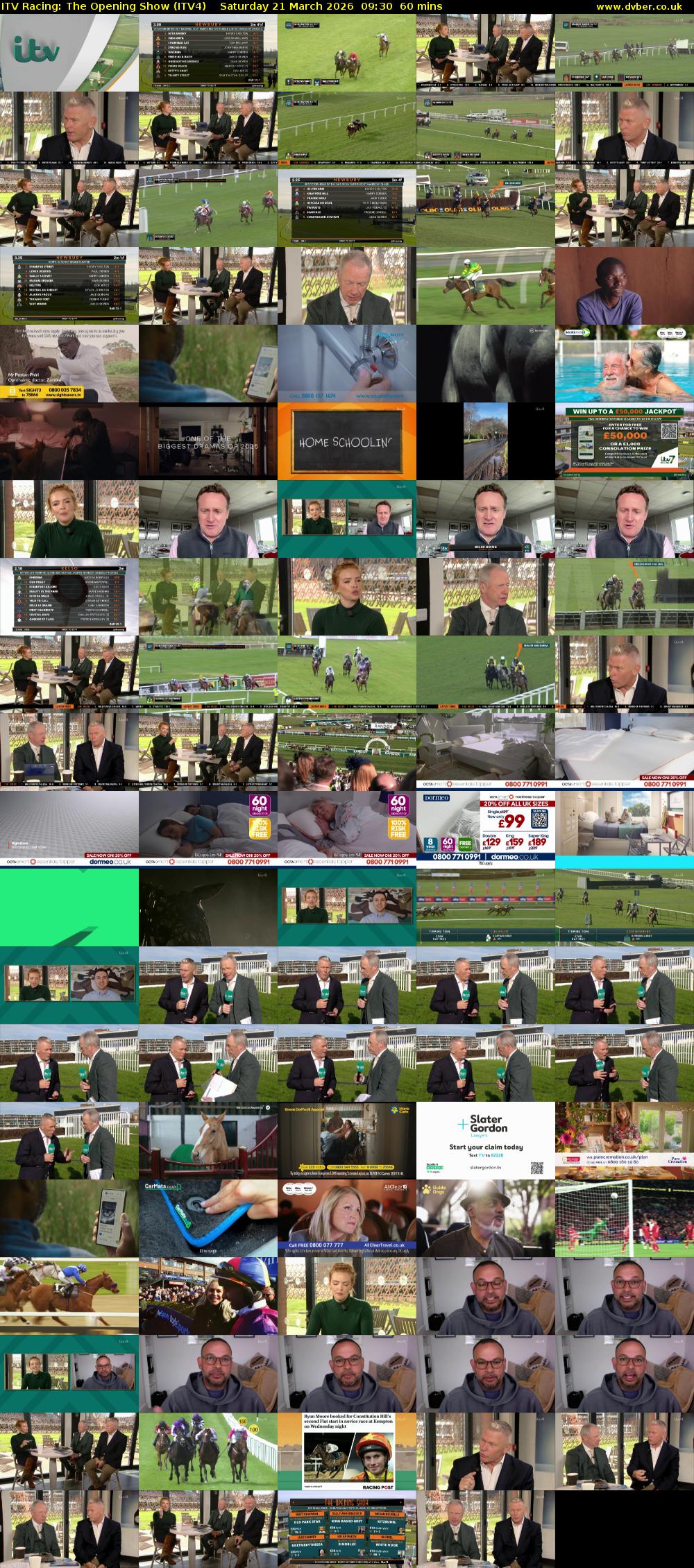 ITV Racing: The Opening Show (ITV4) Saturday 21 March 2026 09:30 - 10:30