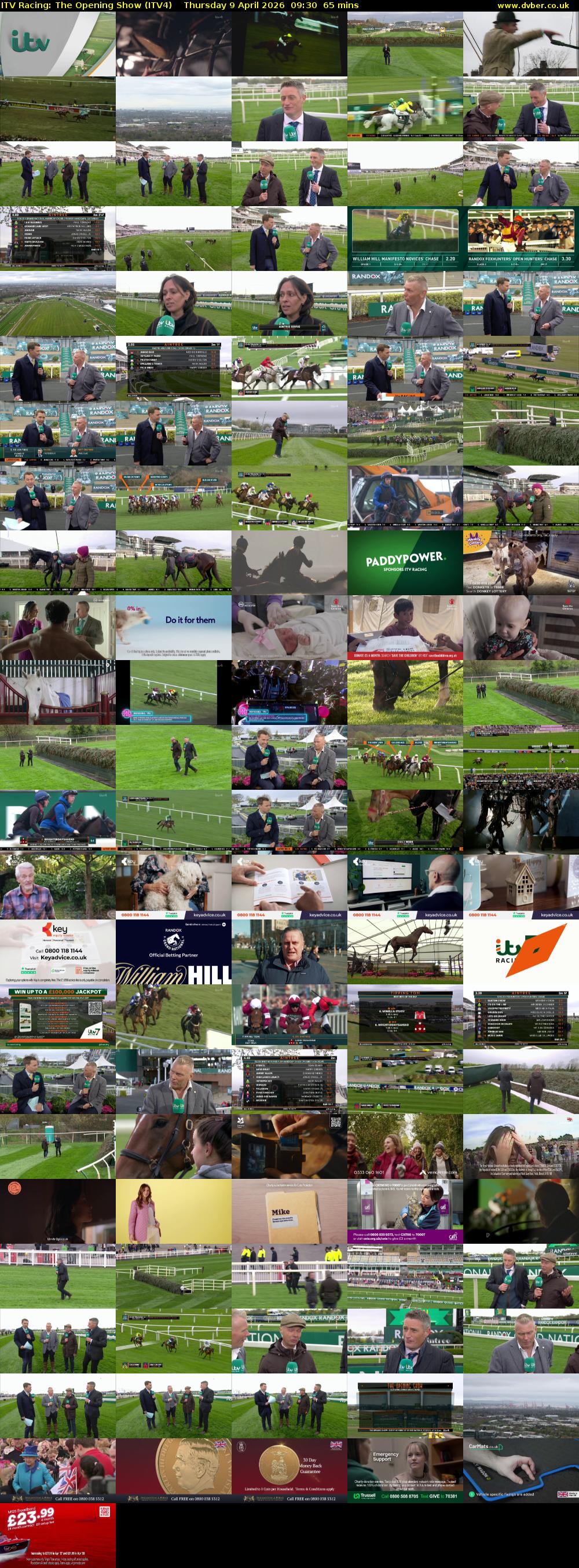 ITV Racing: The Opening Show (ITV4) Thursday 9 April 2026 09:30 - 10:35