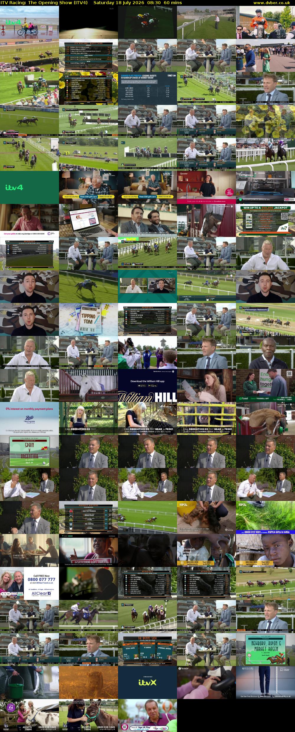 ITV Racing: The Opening Show (ITV4) Saturday 18 July 2026 08:30 - 09:30