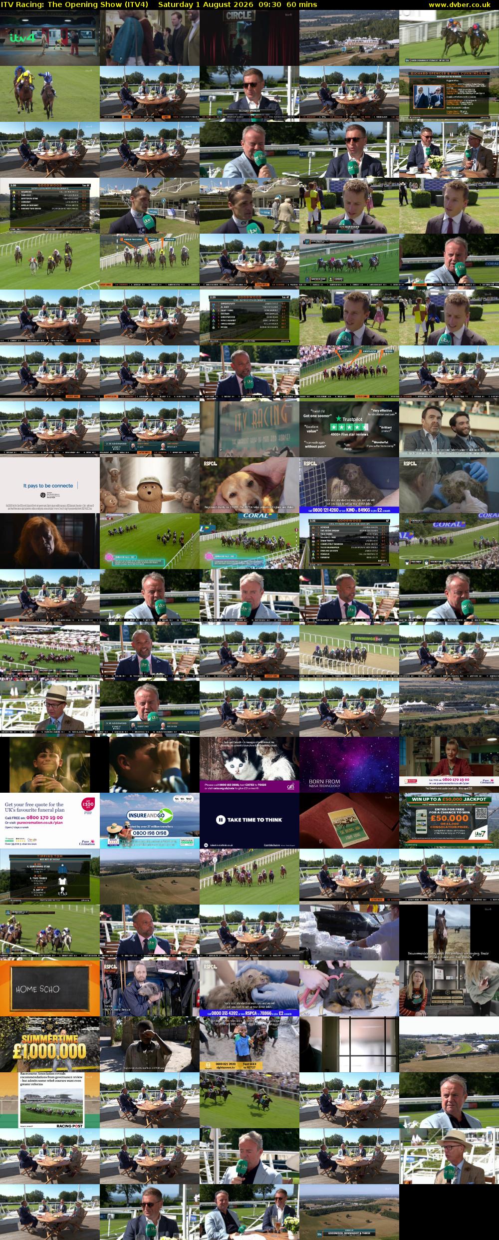 ITV Racing: The Opening Show (ITV4) Saturday 1 August 2026 09:30 - 10:30