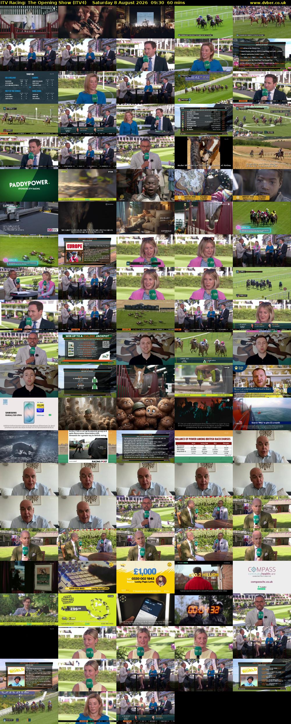 ITV Racing: The Opening Show (ITV4) Saturday 8 August 2026 09:30 - 10:30