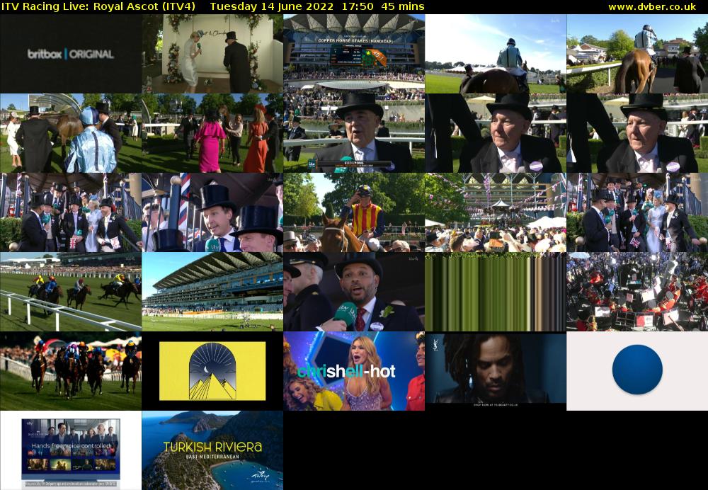 ITV Racing Live: Royal Ascot (ITV4) Tuesday 14 June 2022 17:50 - 18:35