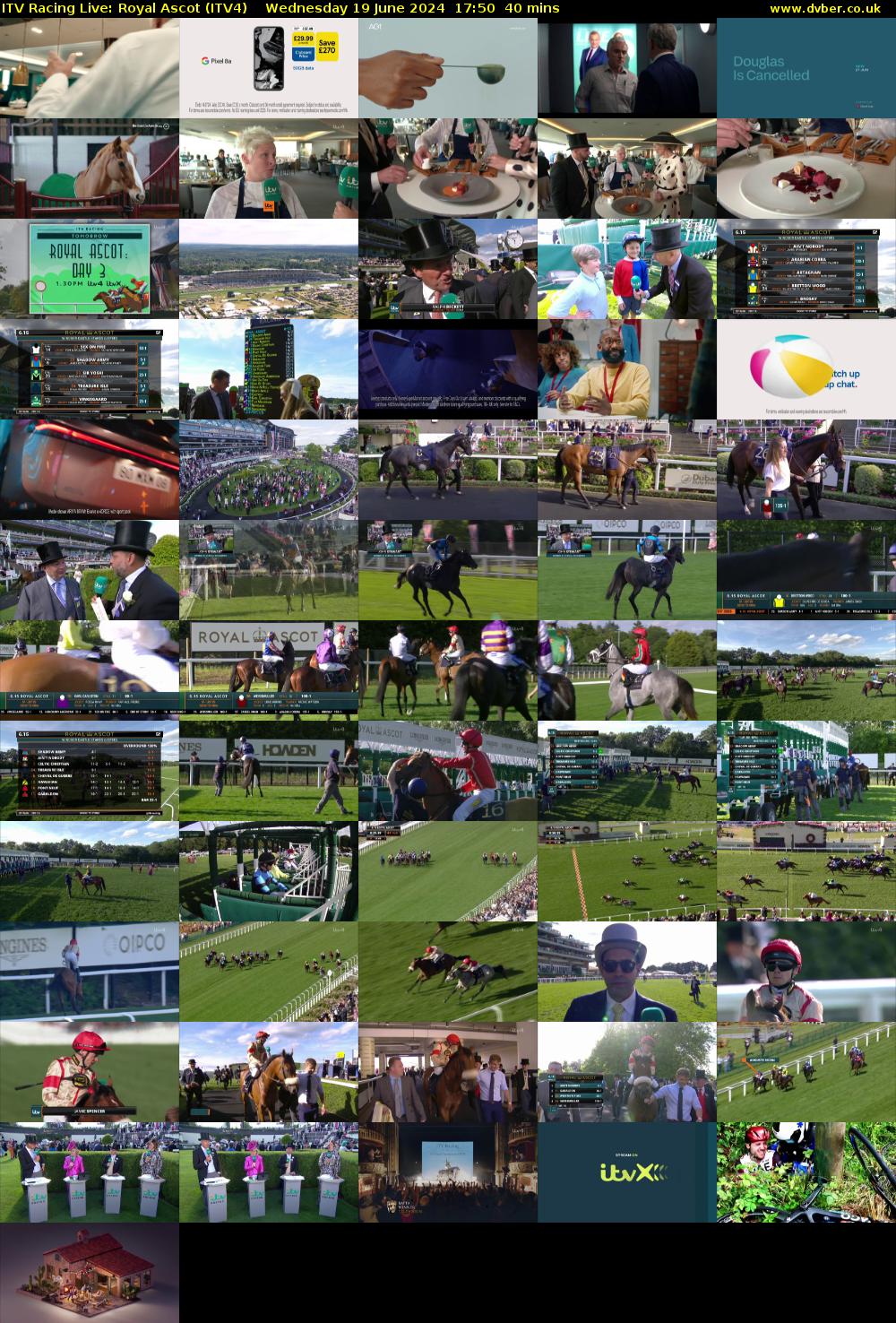 ITV Racing Live: Royal Ascot (ITV4) Wednesday 19 June 2024 17:50 - 18:30