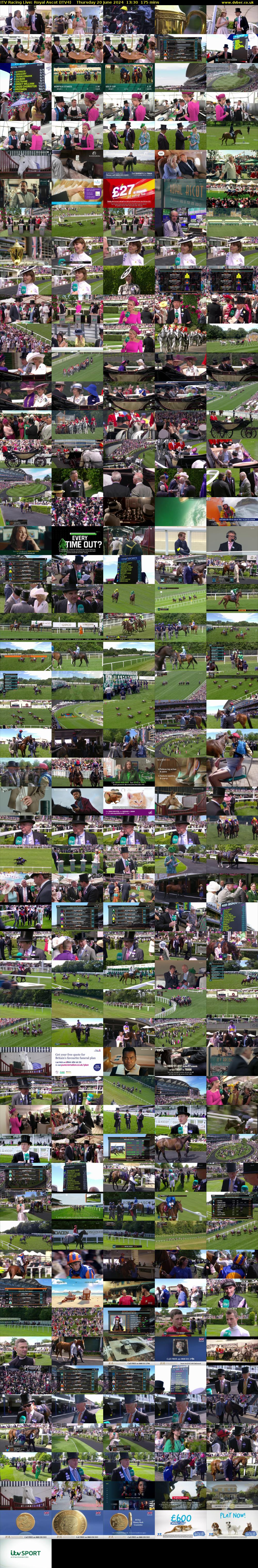 ITV Racing Live: Royal Ascot (ITV4) Thursday 20 June 2024 13:30 - 16:25