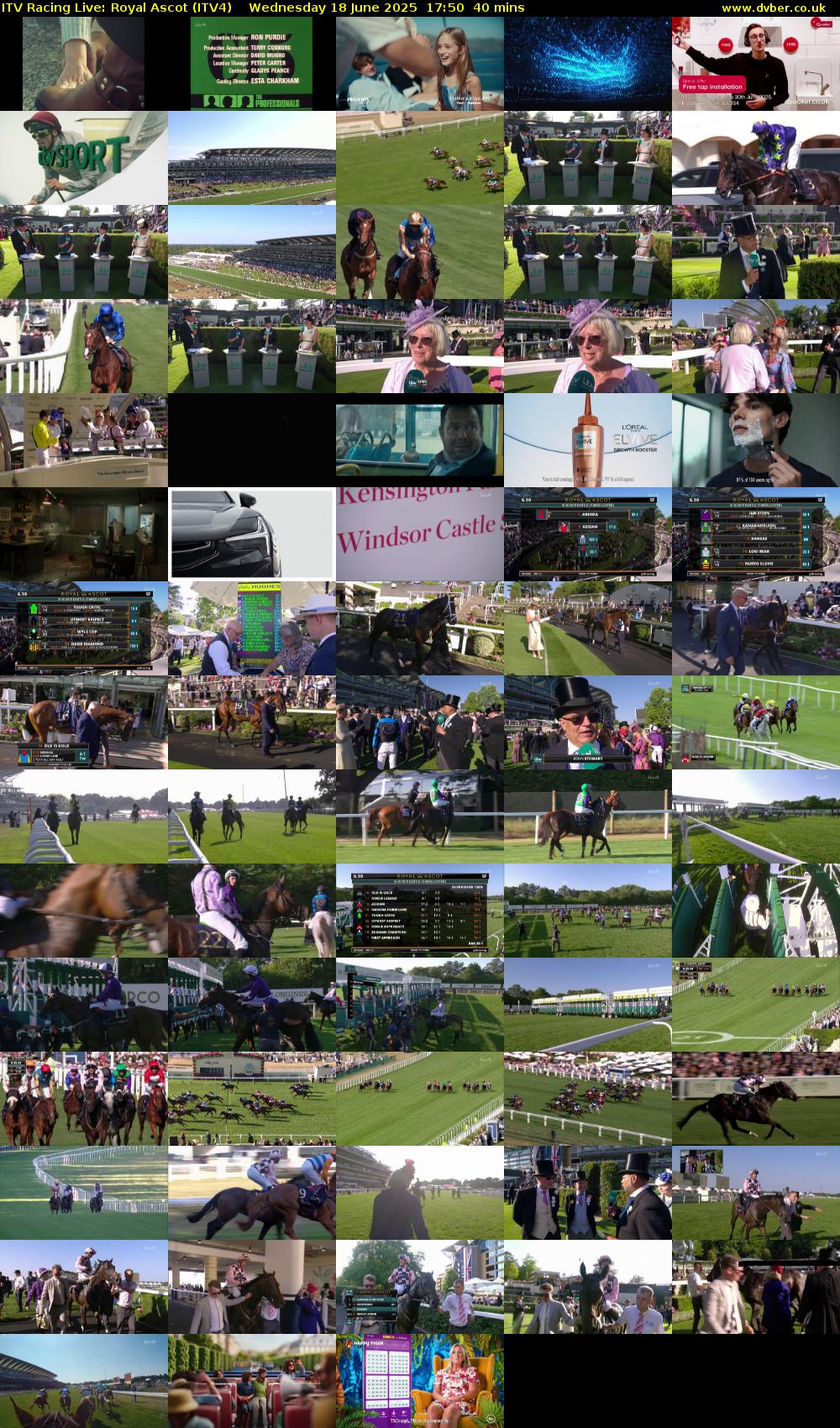 ITV Racing Live: Royal Ascot (ITV4) Wednesday 18 June 2025 17:50 - 18:30
