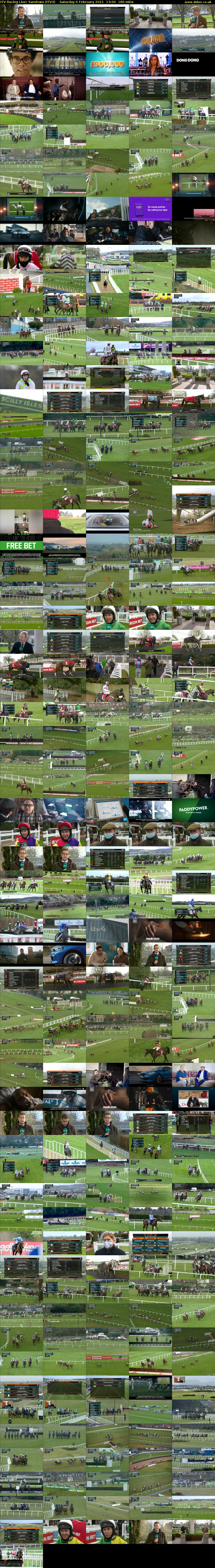 ITV Racing Live: Sandown (ITV4) Saturday 6 February 2021 13:00 - 16:00