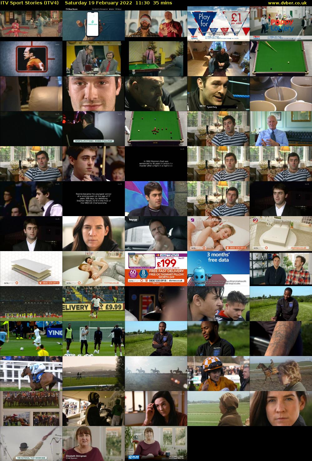 ITV Sport Stories (ITV4) Saturday 19 February 2022 11:30 - 12:05