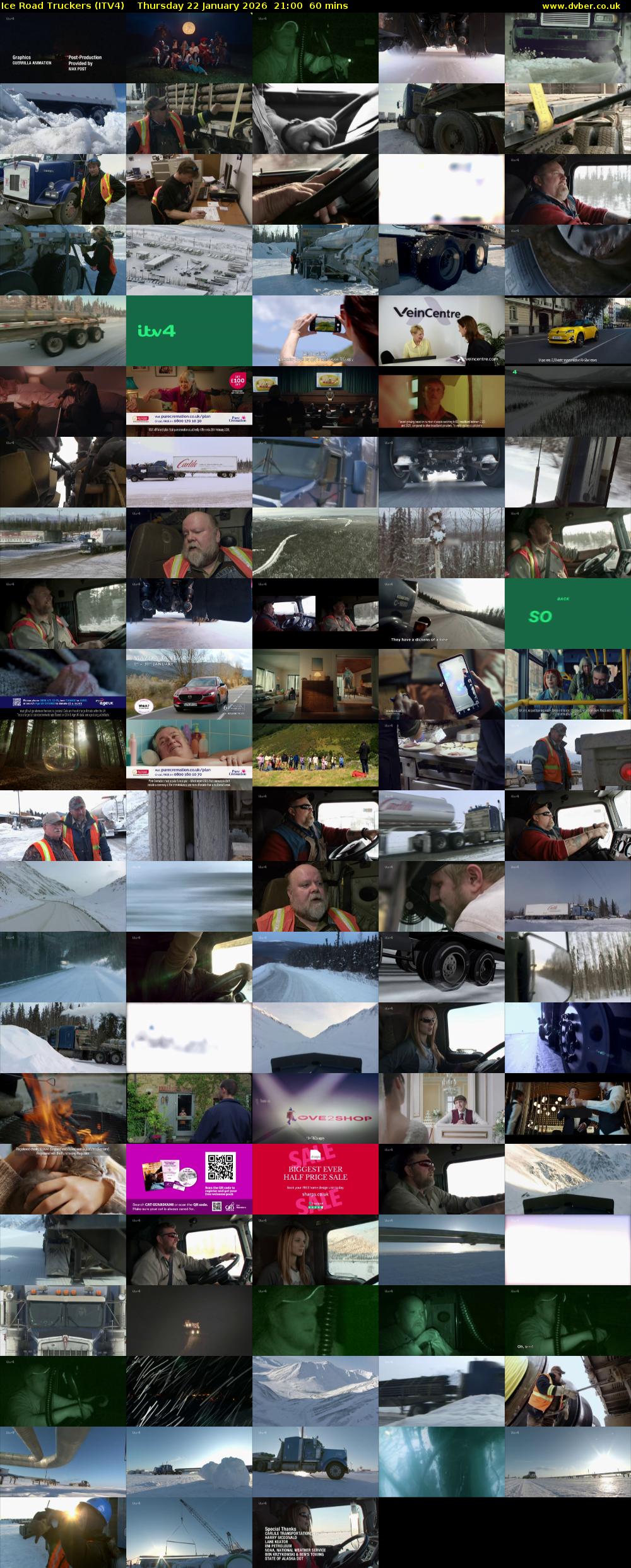 Ice Road Truckers (ITV4) Thursday 22 January 2026 21:00 - 22:00