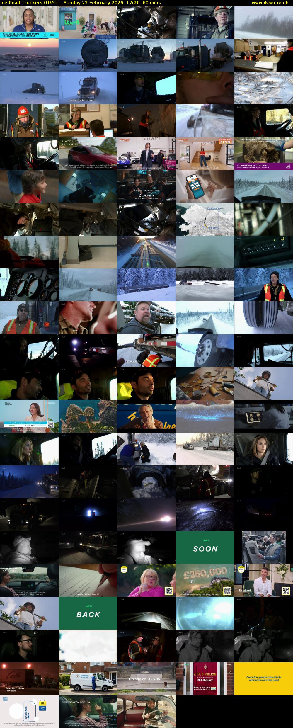 Ice Road Truckers (ITV4) Sunday 22 February 2026 17:20 - 18:20