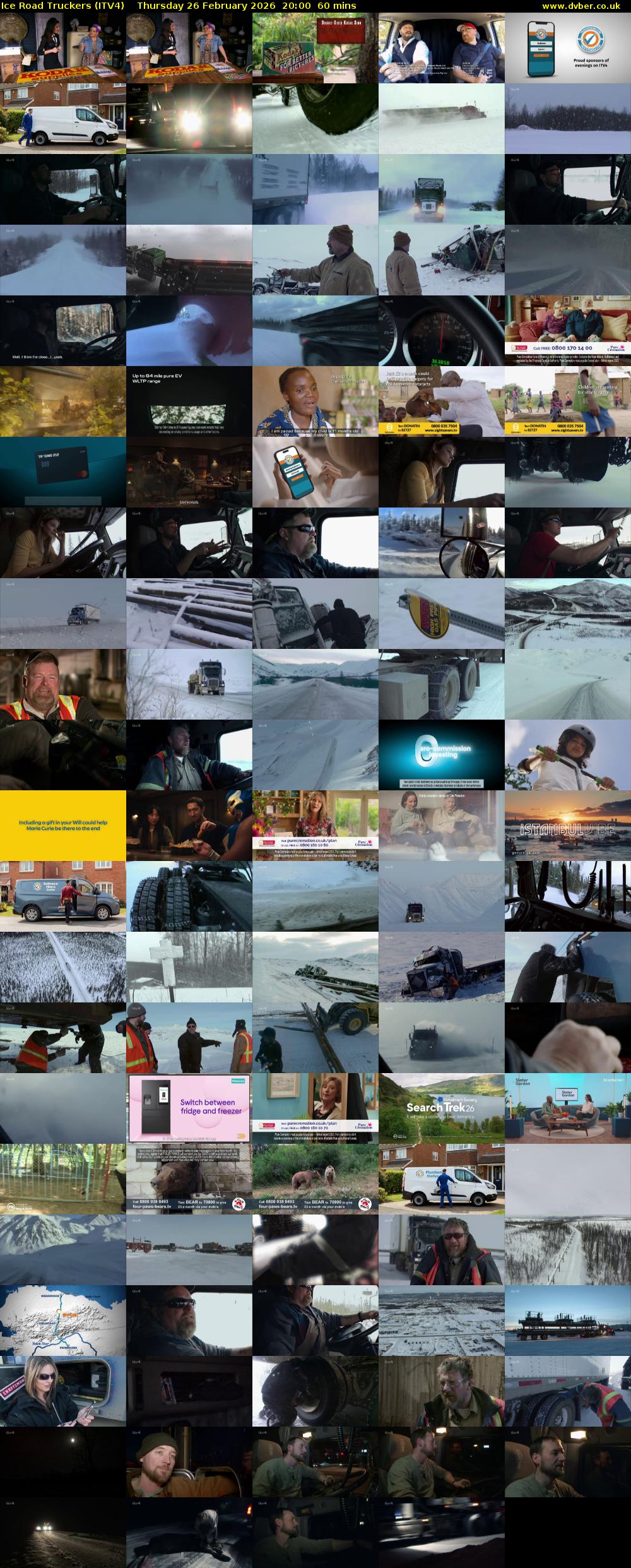 Ice Road Truckers (ITV4) Thursday 26 February 2026 20:00 - 21:00
