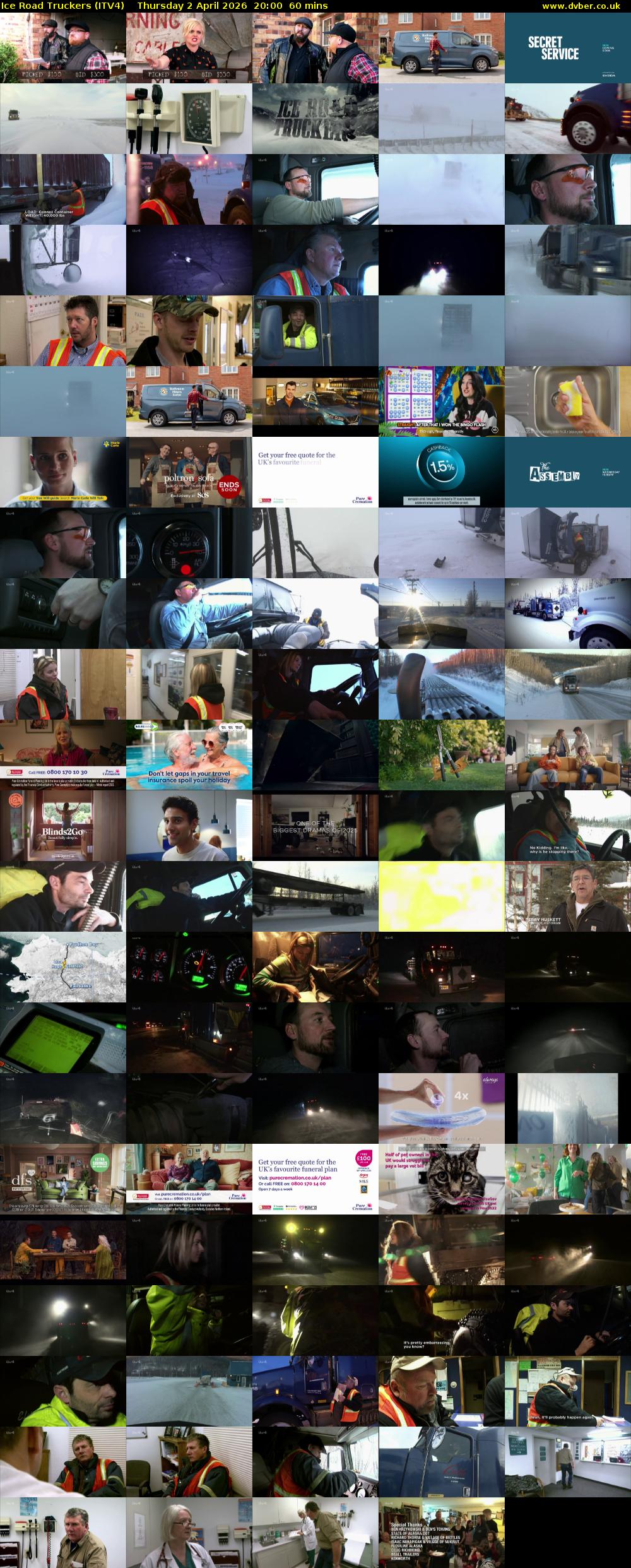 Ice Road Truckers (ITV4) Thursday 2 April 2026 20:00 - 21:00