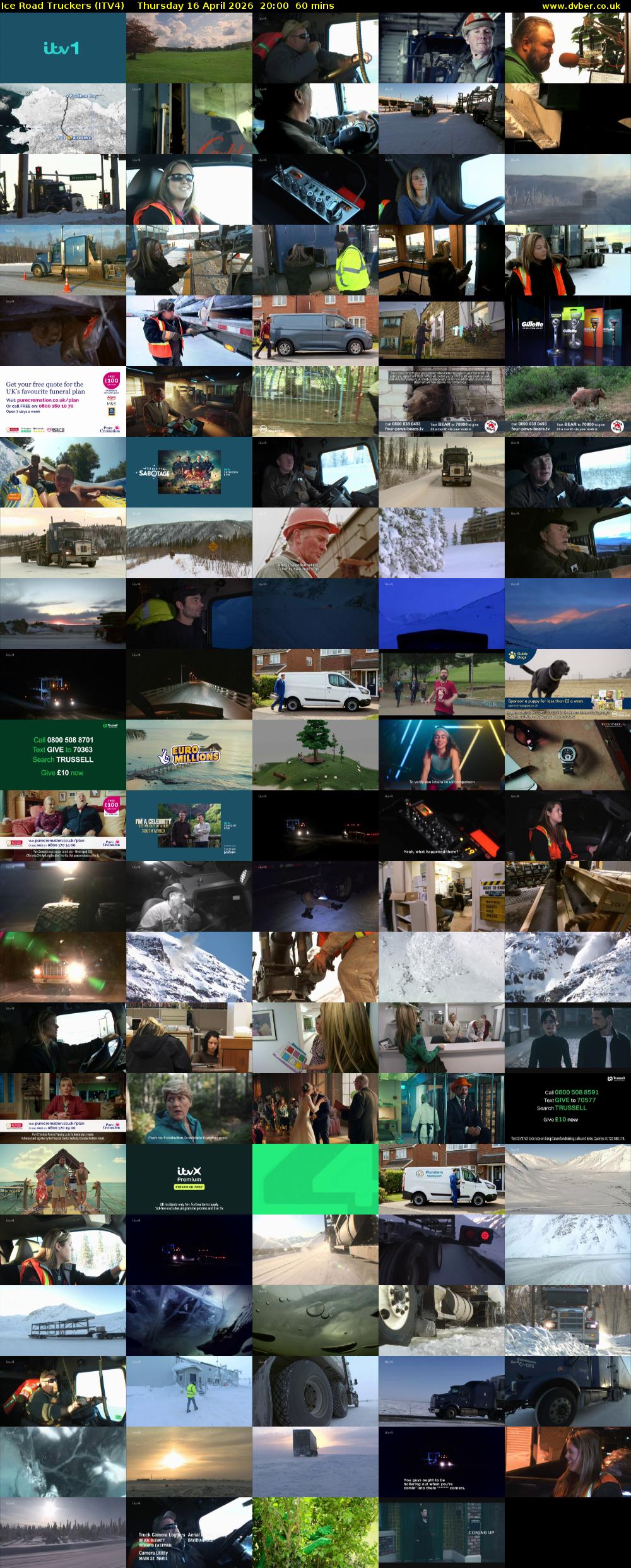 Ice Road Truckers (ITV4) Thursday 16 April 2026 20:00 - 21:00