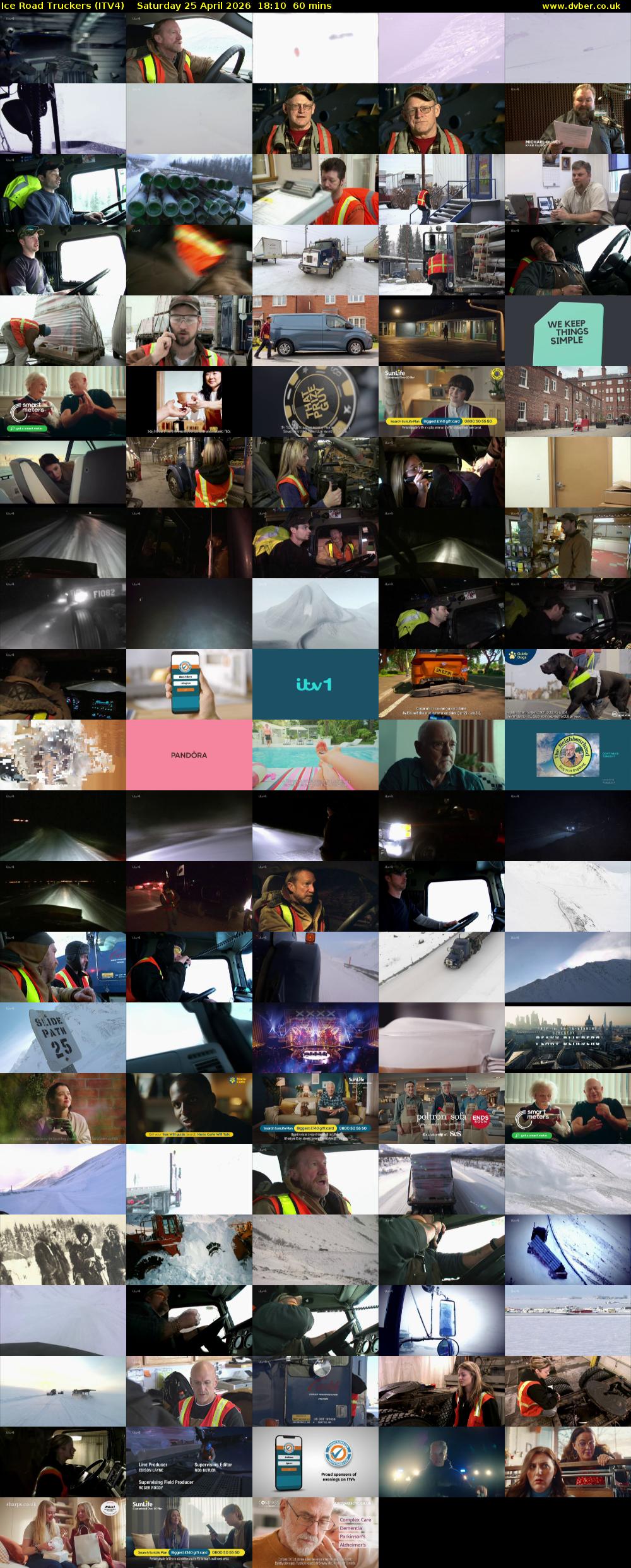 Ice Road Truckers (ITV4) Saturday 25 April 2026 18:10 - 19:10