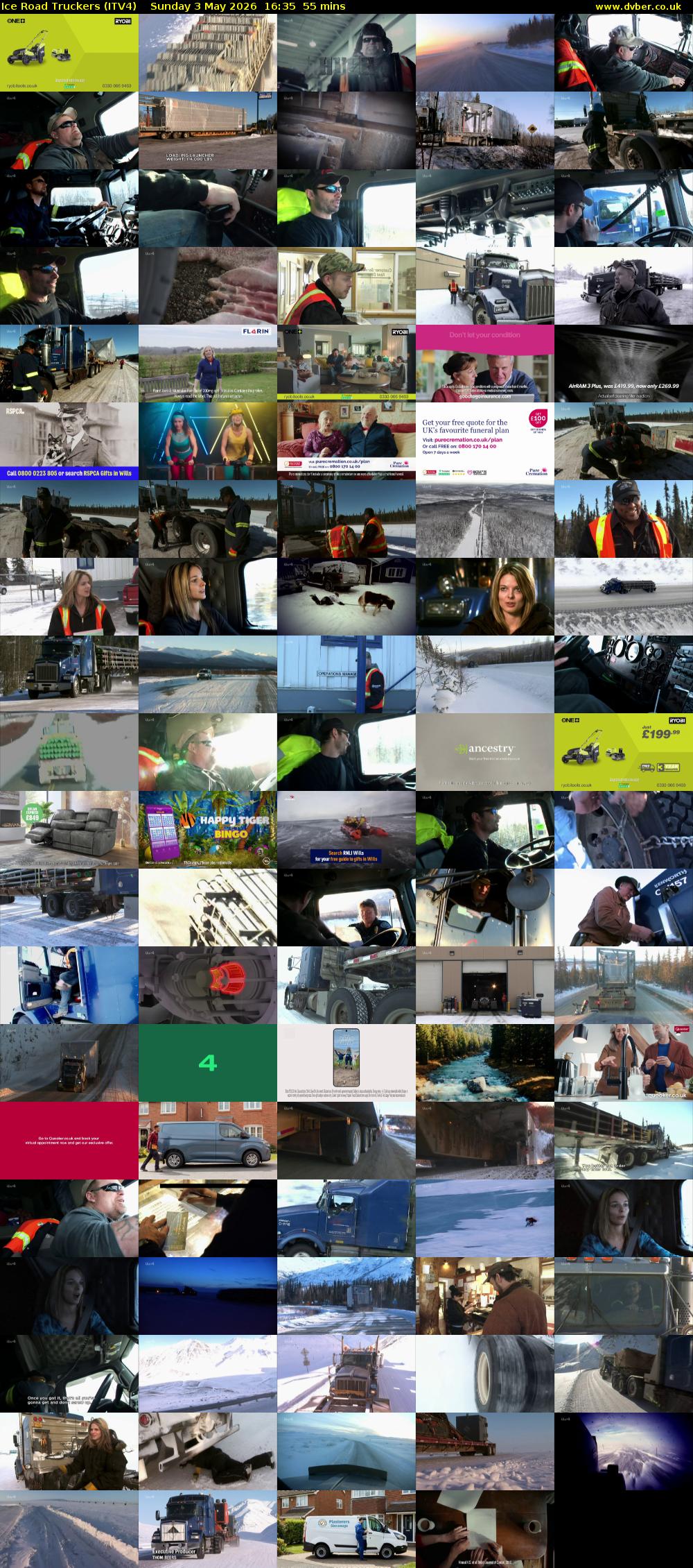 Ice Road Truckers (ITV4) Sunday 3 May 2026 16:35 - 17:30