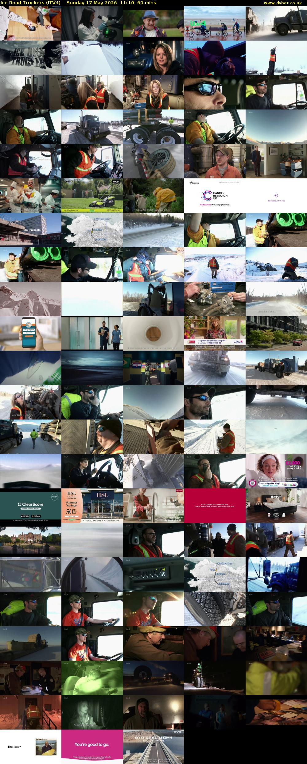 Ice Road Truckers (ITV4) Sunday 17 May 2026 11:10 - 12:10