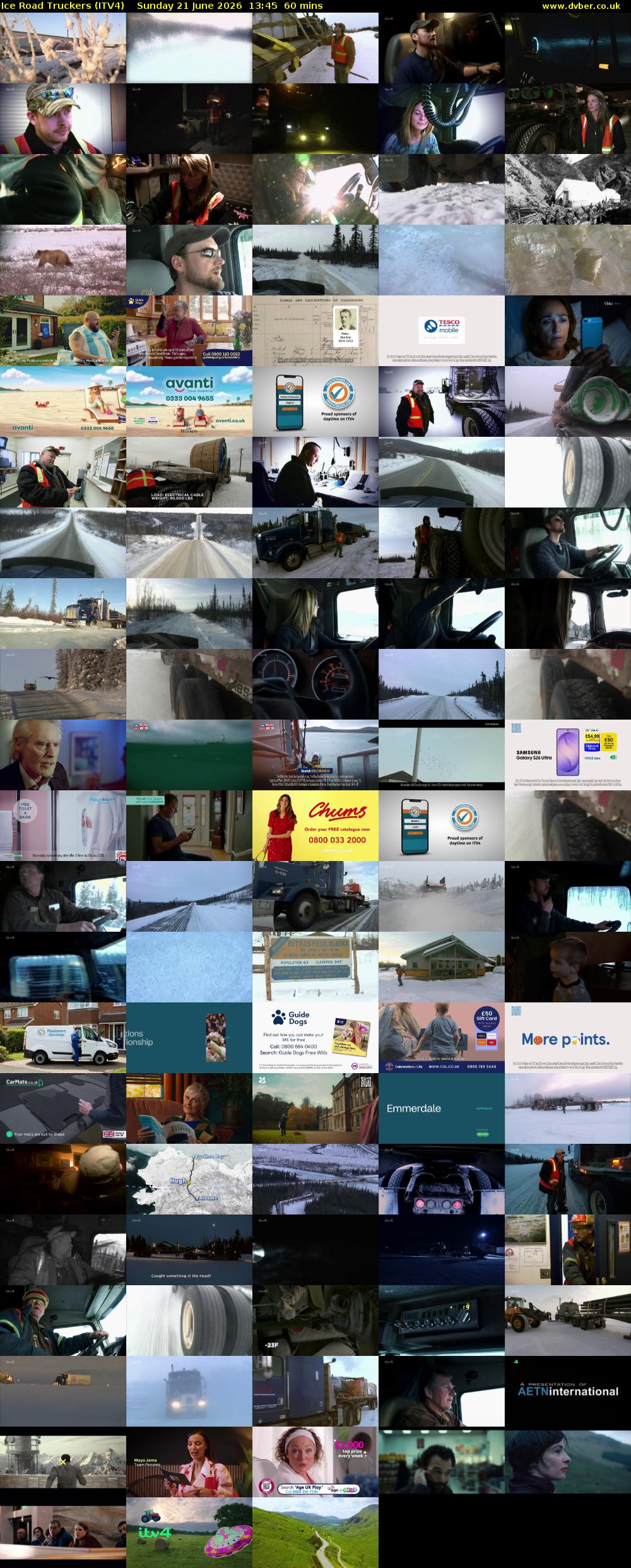 Ice Road Truckers (ITV4) Sunday 21 June 2026 13:45 - 14:45