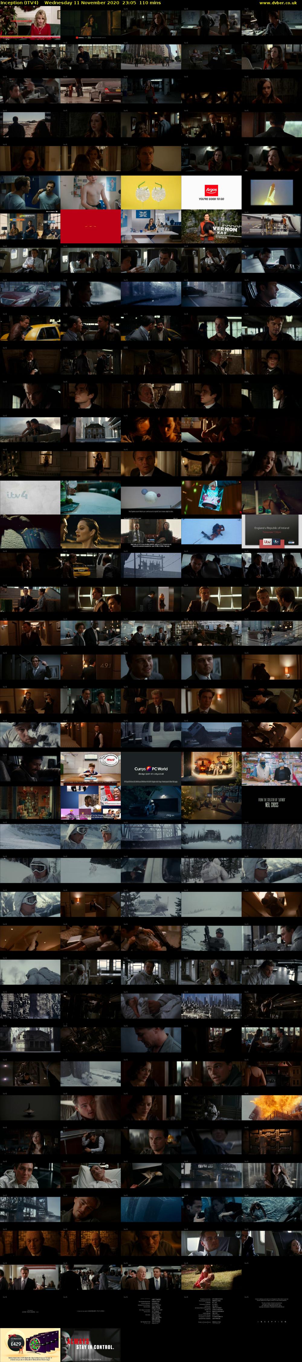 Inception (ITV4) Wednesday 11 November 2020 23:05 - 00:55
