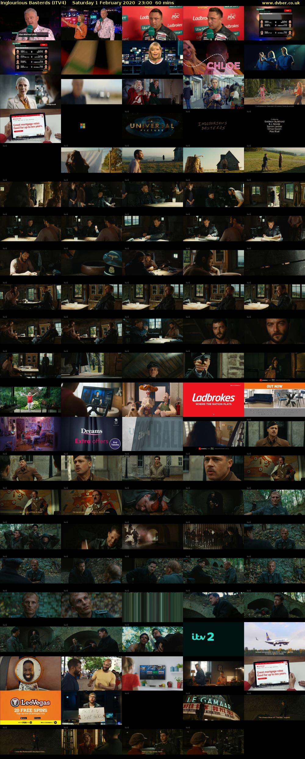 Inglourious Basterds (ITV4) Saturday 1 February 2020 23:00 - 00:00