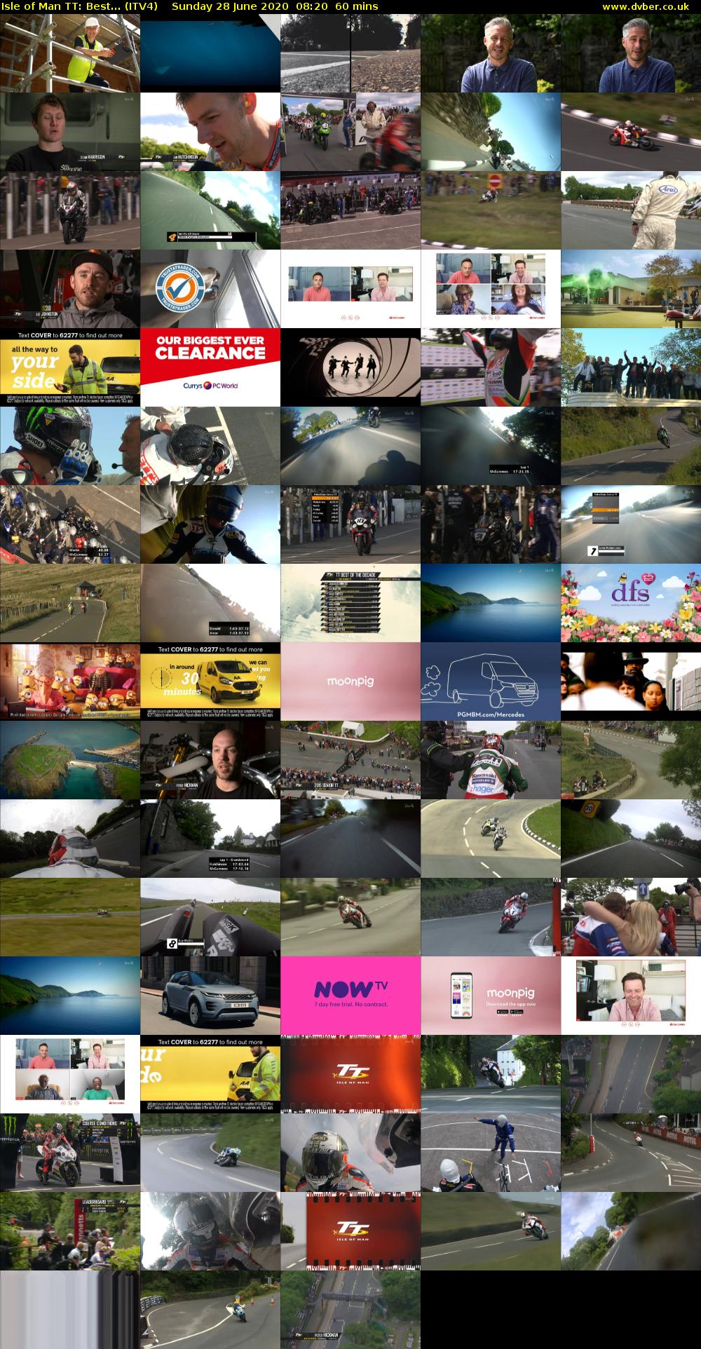 Isle of Man TT: Best... (ITV4) Sunday 28 June 2020 08:20 - 09:20